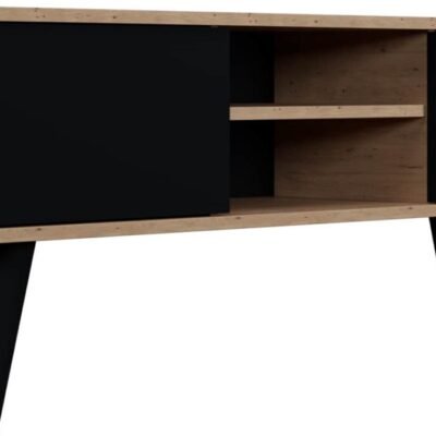 TV staliukas  juoda sp./smėlio sp., 120 cm x 36 cm x 55.5 cm