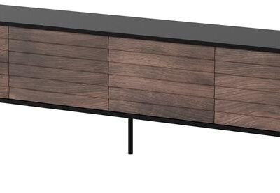 Televizoriaus spintelė , juoda sp./riešuto sp., 40 cm x 200 cm x 55 cm