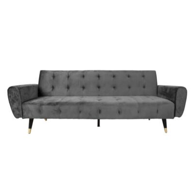 Sofa- lova 214x83xh82cm, pilkos spalvos aksomas